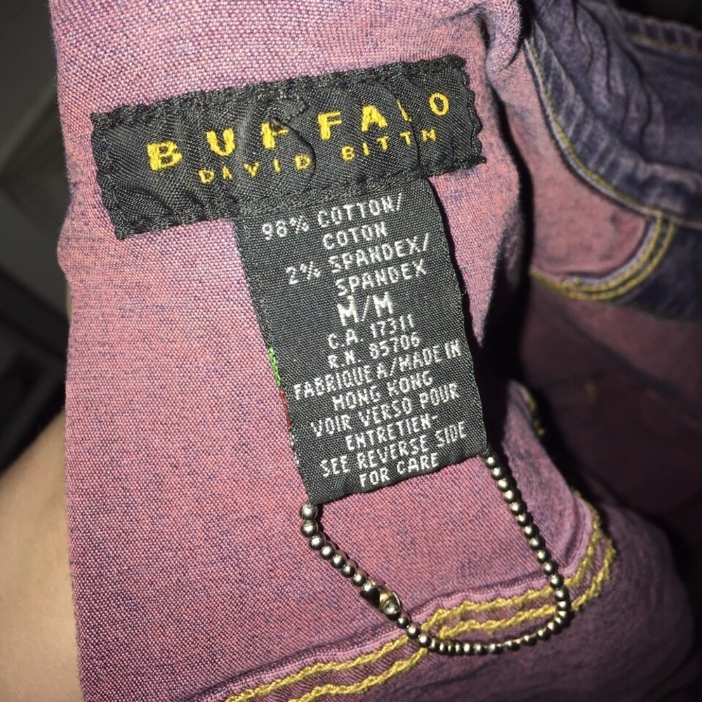 ✨SALE Y2K VINTAGE BUFFALO DAVID BITTON PURPLE DENIM JEAN JACKET BUTTON UP - Picture 3 of 4